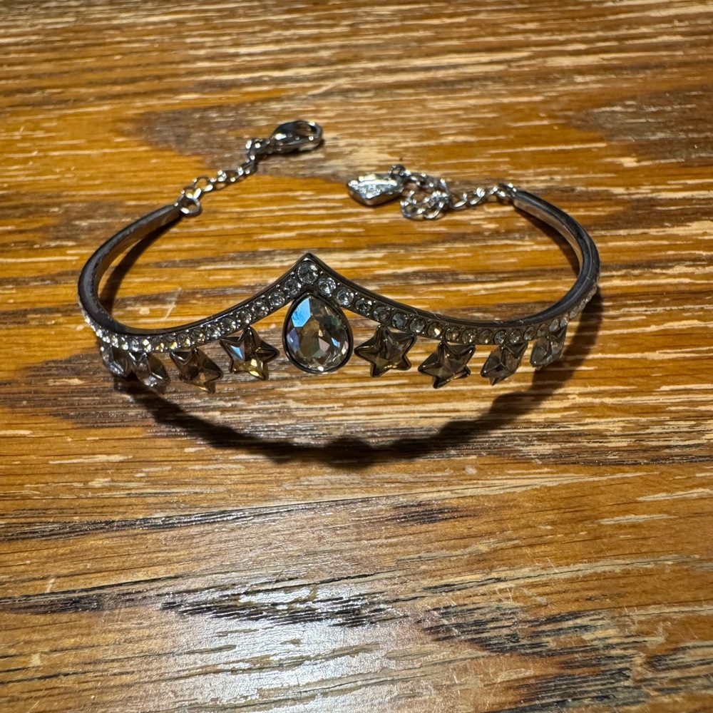 Swarovski Silver and Black Crystal Bracelet
